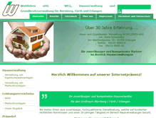 Tablet Screenshot of hausverwaltung-wohlleben.de
